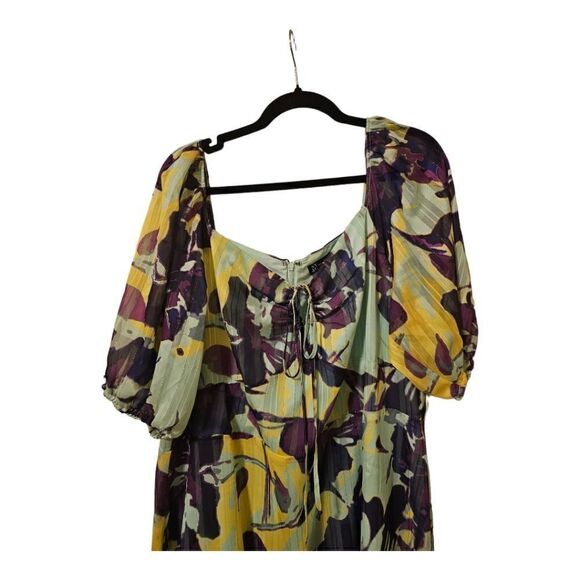 NEW YORK & COMPANY Floral Print  Maxi Dress - Size 1X - Picture 2 of 10